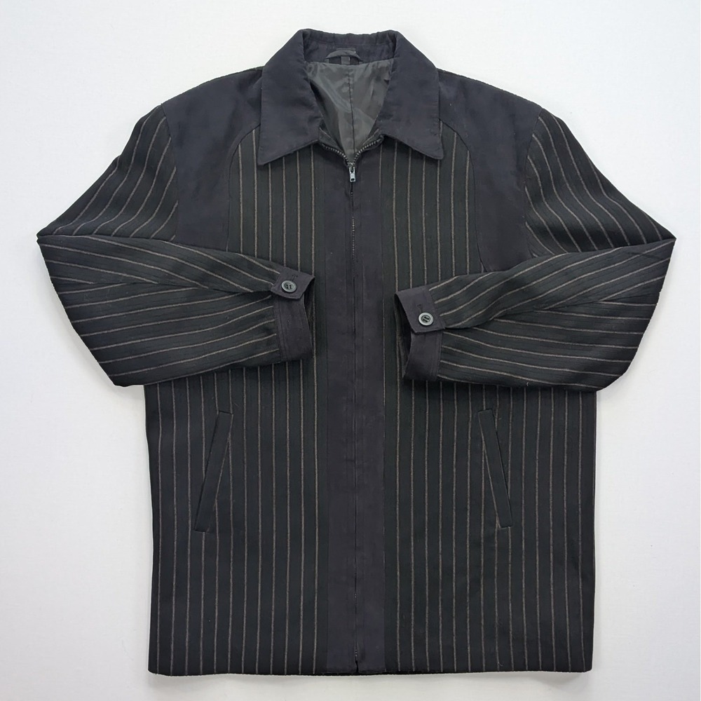Pronti Collection by Phita Men's XXL Pinstripe Zip Jacket Lined - Picture 3 of 14